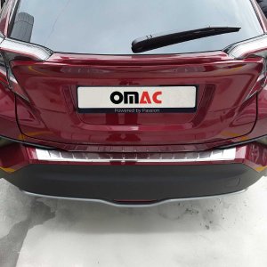 Toyota C-HR Rear Bumper Sill Cover - Omac - S.Steel - Gloss Silver - '18-'22